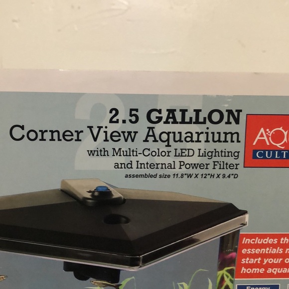 Aqua Culture Fish 25 Gallon Corner View Aquarium Poshmark